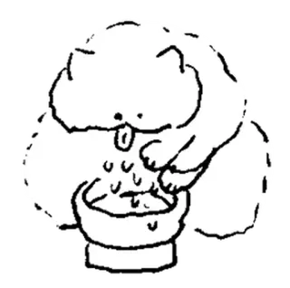 🤍 342dc499 gato, comendo, comida, fofo, animal, desenho animado, adesivo telegram sticker