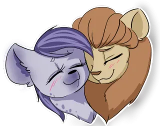 💑 01b41f66 zwierzę, kucyk, para, miłość, kreskówka telegram sticker
