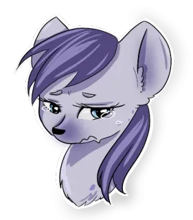 😢 05b19af3 smutny, płaczący, zwierzę, futrzak, kreskówka, słodki telegram sticker