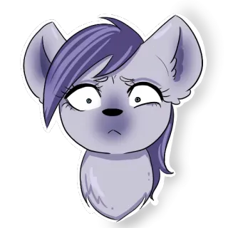 😟 274e809a kreskówka, zwierzę, naklejka, uroczy, futrzany, zmartwiony telegram sticker