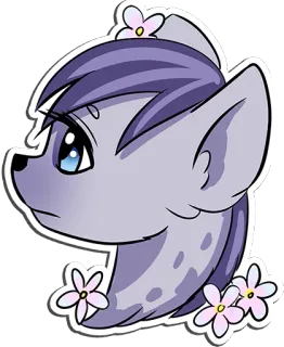 🌸 38132509 Kucyk, Zwierzę, Słodkie, Kwiaty, Kreskówka, Naklejka telegram sticker