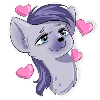 ❤ eca67d8e pies, miłość, słodki, zwierzę, kreskówka, naklejka, serce telegram sticker