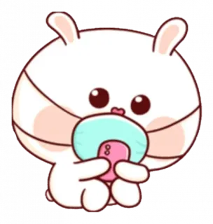 🤳 2e72ab23 Hase, niedlich, kawaii, Tier, Cartoon telegram sticker