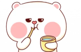 😋 e547f223 Bär, Cartoon, Niedlich, Tier, Schläfrig, Zähneputzen, Zahnhygiene telegram sticker