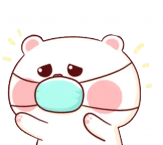 😢 e5dfc9fb Bär, Maske, Pandemie, Covid, süß, Cartoon, Gesundheit, medizinisch telegram sticker