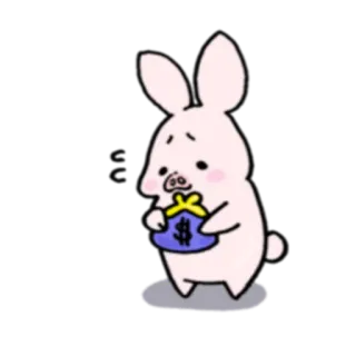 💸 2845639b babi, uang, dolar, lucu, kartun, hewan, keuangan, kekayaan telegram sticker