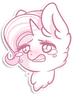 😭 4c34a95e pony, cartoon, crying, sad, cute, tears, emotional, kawaii telegram sticker