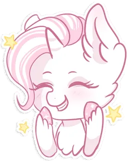 😊 534b418a pony, cartoon, cute, sticker, kawaii, animal, chibi telegram sticker