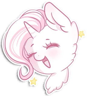 😄 64e40cd5 sticker, pony, cute, cartoon, animal, unicorn telegram sticker