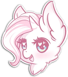 😃 ce63ed46 pony, cute, animal, cartoon, pink, sticker telegram sticker