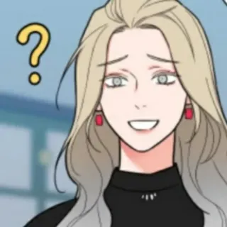 🌟 6afb5d85 ? Signo de interrogación, Dibujos animados, Mujer, Confundida, Expresión, Pegatina whatsapp sticker