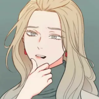 🌟 f137e929 mujer, pelo rubio, cara, ilustración, dibujos animados, retrato whatsapp sticker