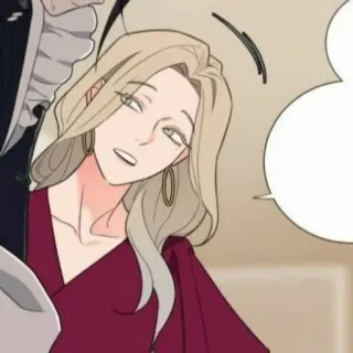 🌟 fa529106 mujer, dibujos animados, pelo rubio, retrato, ilustración whatsapp sticker