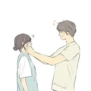 💕 518c3a8e amour, couple, romance, dessin animé, animé whatsapp sticker