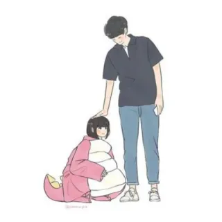 💕 ca2fd376 couple, mignon, amour, affection, relations, rose, câlin whatsapp sticker