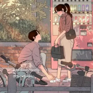 Sweet Couple by @susuimut telegram stickers