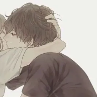 💕 d3f9248e couple, baiser, romance, amour, animé, affection whatsapp sticker