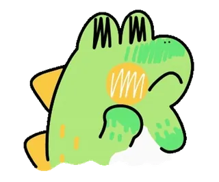 🤔 3d686b85 カエル, 可愛い, 動物, 漫画, 緑 telegram sticker