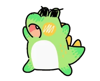 😵 adbb411b Yoshi ヨッシー, 恐竜, かわいい, 漫画, 任天堂, 緑 telegram sticker