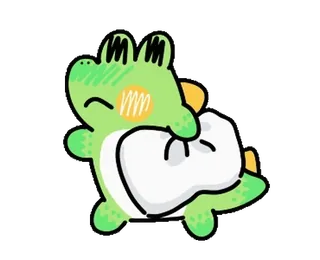 🥱 4926b04f Yoshi 요시, 비디오 게임, 닌텐도, 만화, 귀여운 telegram sticker