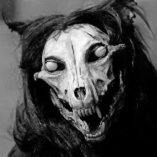 😂 1043efbb skull, mask, horror, creepy, animal whatsapp sticker