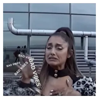 💧 36efa345 BAD VIBES BAD VIBES BAD VIBES mal rollo, estado de ánimo, meme, expresión, triste, llorando telegram sticker