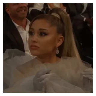 💧 bed72033 Ariana Grande cantante, celebridad, retrato, estrella pop, mujer, expresión facial telegram sticker