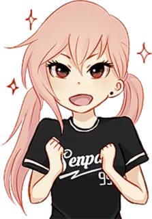 😃 4a4f4f3f Senpai アニメ, マンガ, 先輩, かわいい, 漫画, 可愛い, 日本の telegram sticker