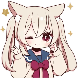 😉 446b0f32 Anime, Kawaii, Ragazza, Carino, Sticker, Cartone animato, Chibi telegram sticker