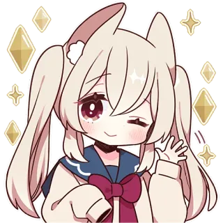 😉 97f83599 Anime, Manga, Carino, Kawaii, Personaggio, Illustrazione, Adesivo telegram sticker