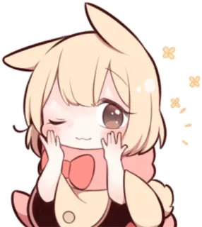 😉 60aa7195 Anime, Mignon, Kawaii, Dessin animé, Personnage, Illustration telegram sticker