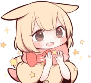 👏 764faa55 mignon, chibi, kawaii, animé, manga, étoiles, dessin animé, adorable telegram sticker