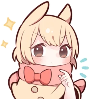 🤔 7d7e1780 Anime, Mignon, Chibi, Kawaii, Personnage, Autocollant, Illustration telegram sticker