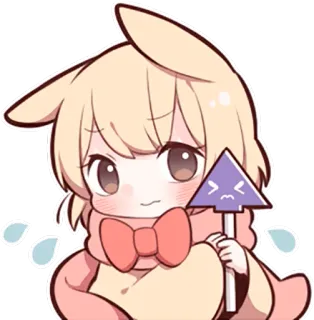 🆙 c64d9cd4 Anime, Mignon, Dessin animé, Chibi, Kawaii, Autocollant telegram sticker