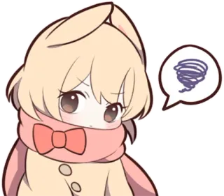 🌀 1424c81a Kreskówka, Anime, Kawaii, Słodkie, Królik, Królik, Smutny, Chmura telegram sticker