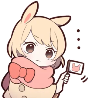 🏳 1919d1dc królik, króliczek, anime, kreskówka, słodki, naklejka, animowany telegram sticker