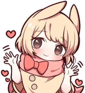 👋 231755ad Anime, Chibi, Kawaii, Słodkie, Kreskówka, Naklejka, Postać telegram sticker