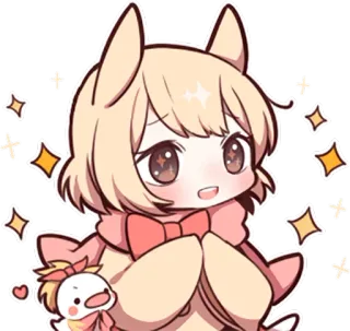 ✨ 5ba859be Chibi, Słodkie, Kawaii, Anime, Błyskotki, Kreskówka telegram sticker