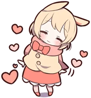 ☺️ 67dff191 słodkie, kawaii, anime, manga, kreskówka, serca, miłość, pastelowe telegram sticker
