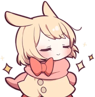 😌 6efb1f51 kawaii, słodkie, chibi, anime, iskierki, kreskówka telegram sticker