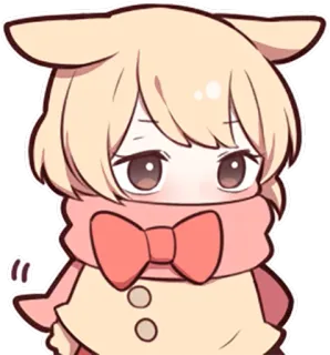 😤 91fd1282 urocze, anime, kawaii, postać, sztuka, naklejka, sztuka cyfrowa telegram sticker