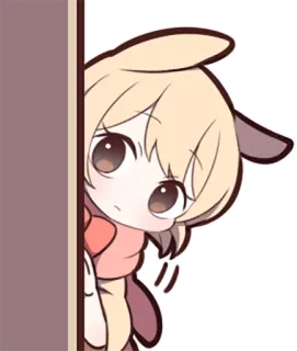 👀 b76f2246 anime, słodkie, podglądanie, kreskówka telegram sticker