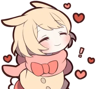 ☺️ b8fa9172 kawaii, słodkie, serca, animacja, kreskówka, chibi, anime telegram sticker