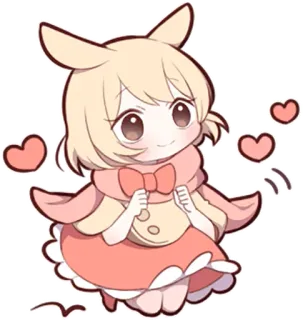 🐰 bf7d68e0 słodkie, anime, kreskówka, kawaii, chibi, miłość, serca telegram sticker