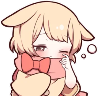 😪 d11ff5e6 słodkie, anime, kreskówka, kawaii, manga, ilustracja telegram sticker