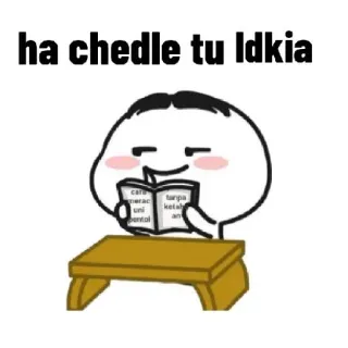 👀 52637386 ha chedle tu ldkia Meme, Dibujo animado, Divertido, Texto, Ilustración whatsapp sticker