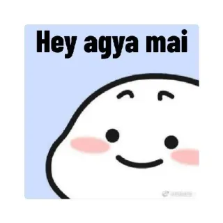 👀 f24948f1 Hey agya mai mono, dibujos animados, saludo, feliz, amigable whatsapp sticker