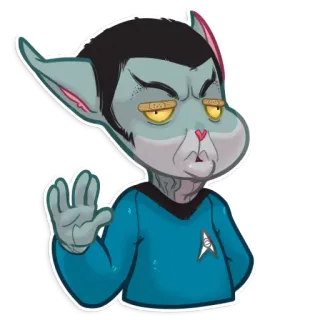 🖖 9cdcd540 สตาร์เทรค, แมว, สัตว์ประหลาด, วิทยาศาสตร์, มานุษยรูปนิยม telegram sticker