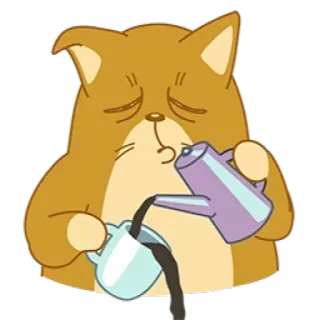 😞 83578283 gatto, caffè, versando, animale, bevanda whatsapp sticker
