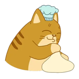🍞 bcecce0d gatto, chef, cucina al forno, cucina, carino, animale whatsapp sticker